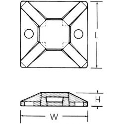 Adhesive Bases / Flange Screw MB3A HellermannTyton (100u)