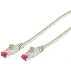 Câble de rouge RJ45 0.25m Cat 6a S / FTP PIMF et LSZH 500MHz Gris