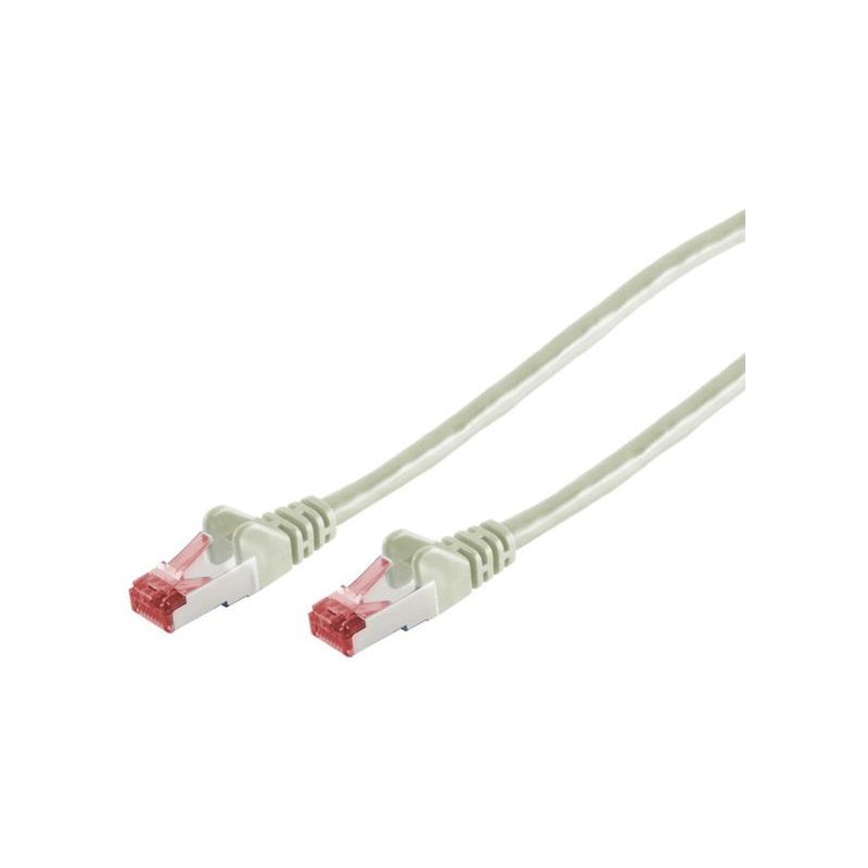 Cable de red RJ45 0.25m Cat 6a S/FTP PIMF y LSZH 500MHz Gris