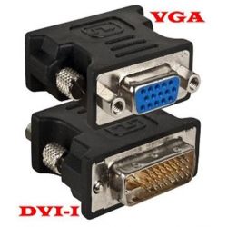 Adaptateur DVI-I mâle 24 + 5 dual-link / VGA femelle