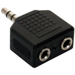 Adaptador de audio Jack 3.5mm macho a 2 female jack 3.5mm 