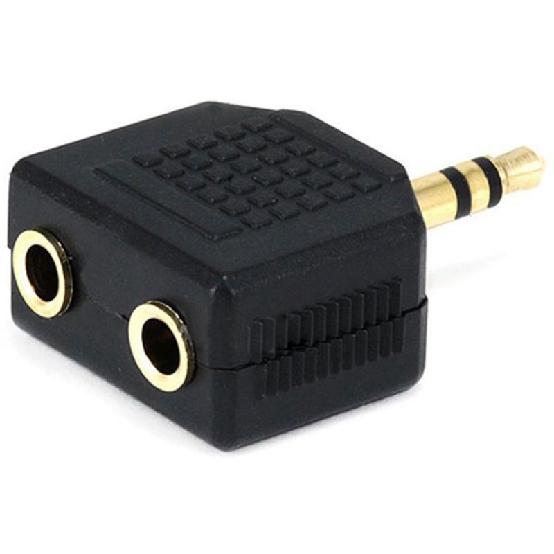 Adaptador de áudio Jack 3.5mm macho a 2 jack 3.5mm