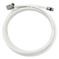 Extensão coaxial com conectores macho F Branco 3m Televes