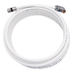 Extensão coaxial com conectores macho F Branco 5m Televes