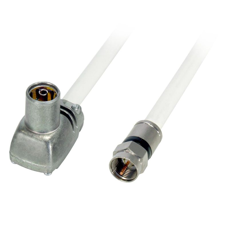 Extensão coaxial F macho - PROEasyF IEC fêmea Branco 3m Televes