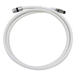 Cable lead compression F - MALE IEC WHITE 1.5m Televes