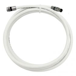 Extensão coaxial F macho - IEC macho Branco 3m Televes