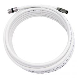 Extensão coaxial F macho - IEC macho Branco 5m Televes