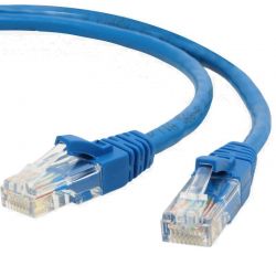 Cabo da rede RJ45 1m Cat 6a S/FTP PIMF LSZH 500MHz azul