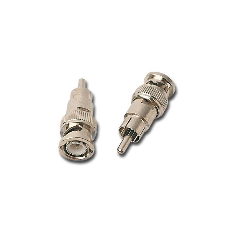 Conector BNC macho a RCA macho