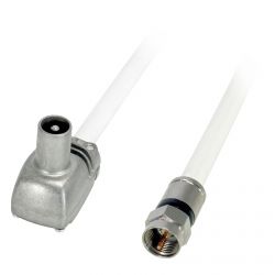 Extensão coaxial F macho - PROEasyF IEC macho Branco 3m Televes