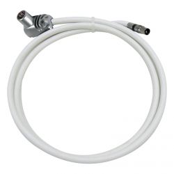 IEC male coaxial extender - PROEasyF IEC female White 1.5m Televes