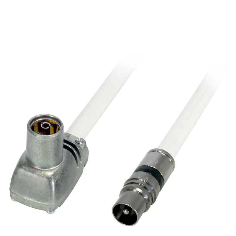 IEC male coaxial extender - PROEasyF IEC female White 1.5m Televes