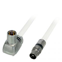 Extensor coaxial macho IEC - PROEasyF IEC fêmea Branco 3m Televes