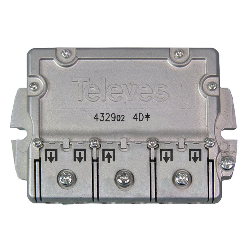 4-way splitter 5-2400MHz 9/7.5dB EasyF Televes