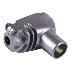 Conector "PRO EasyF" "CEI" Ø 9,5mm Macho Acodado Blindado Clase A+ Televes