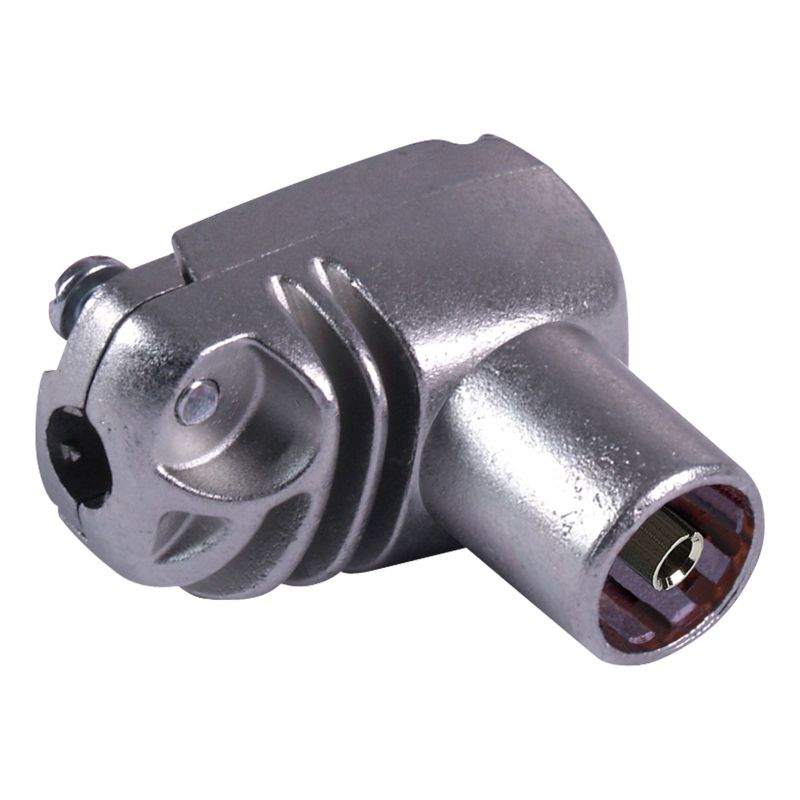 Conector "PRO EasyF" "CEI" Ø 9,5mm Hembra Acodado Blindado Clase A+ Televes