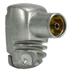 "PRO EasyF" "IEC" Ø 9.5mm Connector Female Elbowed Class A+ Shielded