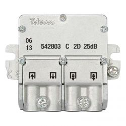 Mini-diverter 5-2400MHz connector EasyF 2 outputs 25dB type C Televes