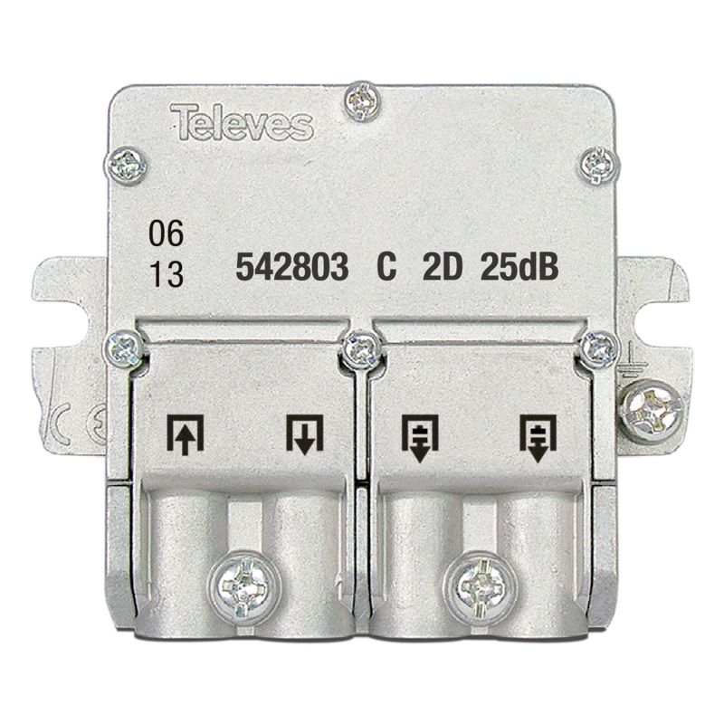 Mini-inverseur connecteur 5-2400 MHz EasyF 2 sorties 25dB type C Televes