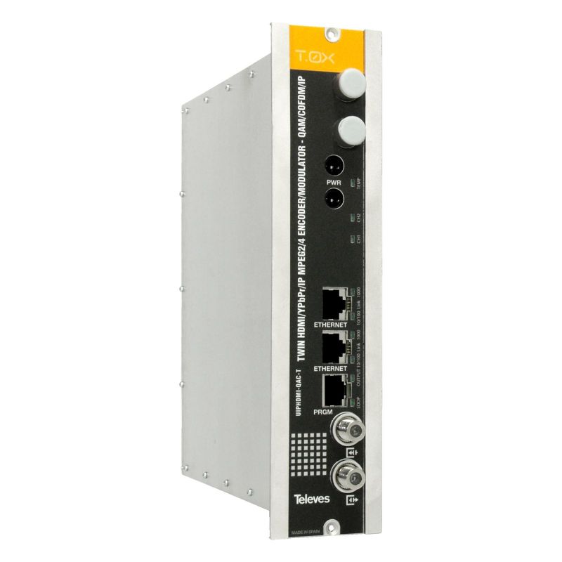 Encoder Modulador DVBT/DVBC TWIN IP/HDMIcomposite (QAM Annex A) Televes