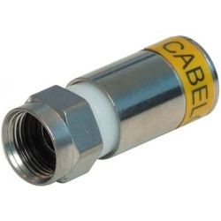 Conector compresion Cabelcon RG6 F Macho 4.9 mm Caja de 100 unidades