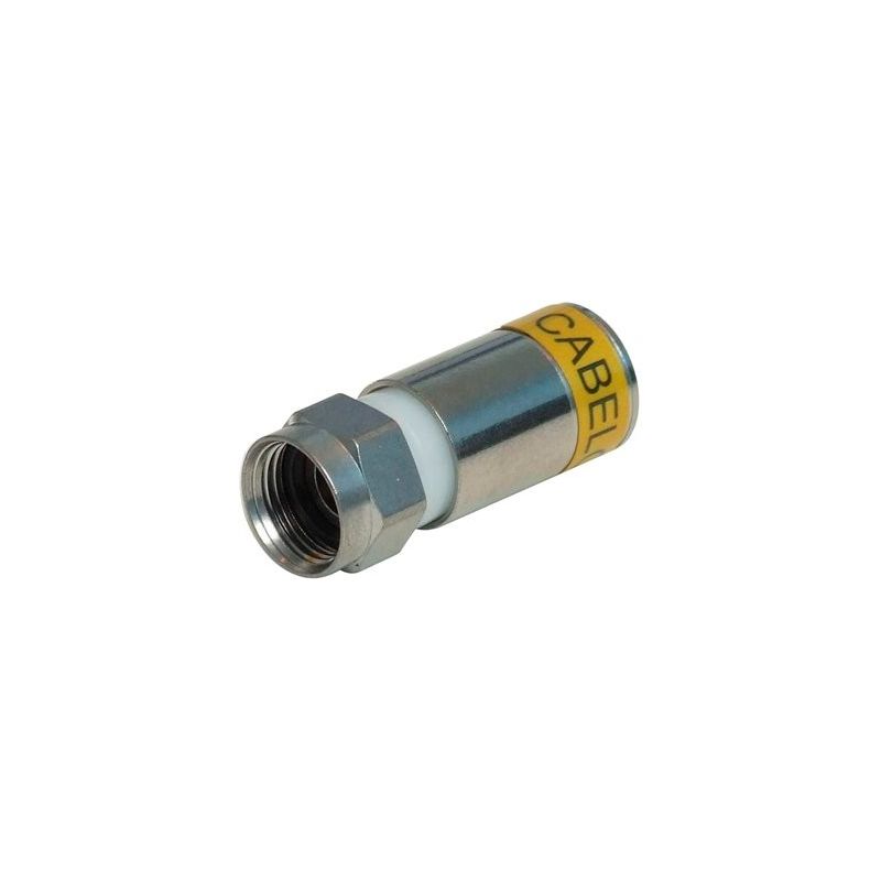 Conector compresion Cabelcon RG6 F Macho 4.9 mm Caja de 100 unidades