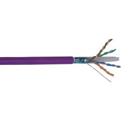 Cable de datos F/UTP Cat-6 Dca LSFH Violeta 500m Televes