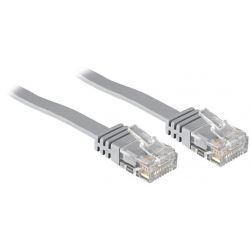 Cable patch Cat6 UPT 1m gris plano Slim