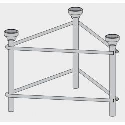 Base fixe à sceller pour pylône 360 Televes