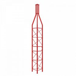 Upper section Hot galvanized 3m turret series 450 Red Televes