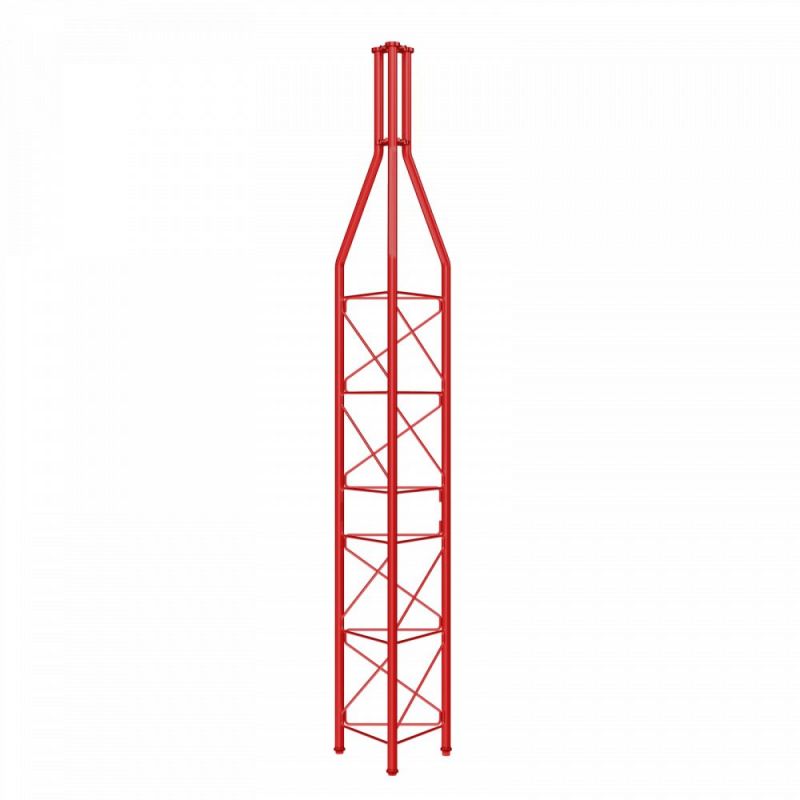 Section supérieure galvanisée à chaud de 3m série 450 Rouge Televes