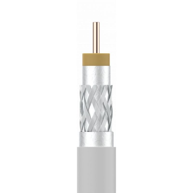 Coaxial cable SK100plus PVC 18VAtC Eca Class A+ 250m White Twisted 60% Televes