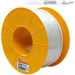 Bobina de plástico 250m cable coaxial SK6Fplus Blanco Televes