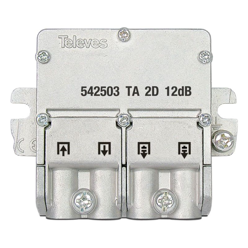 Mini-diverter 5-2400MHz connector EasyF 2 outputs 12dB type A Televes