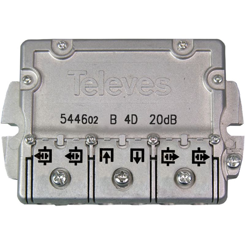 Derivador 5-2400MHz conector EasyF 4 saídas 20dB tipo B Televes