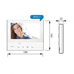 Color video door entry kit 7 "Tegui 300X13E + SFERA NEW