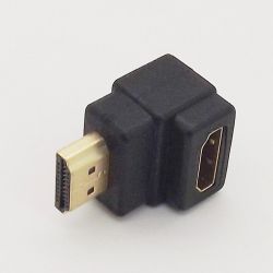 Adaptador HDMI Macho-Hembra en L, 90º salida abajo