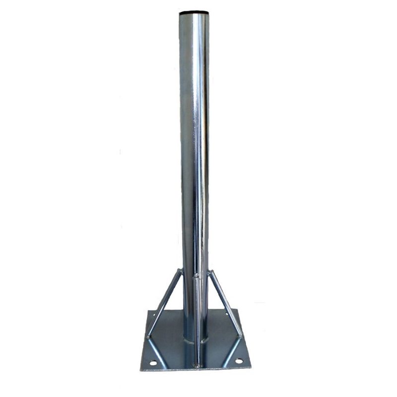 Soporte Suelo para Antenas de 240cm 165x5x1500mm con placa 500x500x6 mm. AMP019K