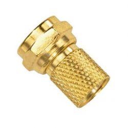 Conector F dorado para cable coaxial de 7mm Alta calidad