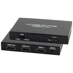 Distribuidor Splitter HDMI 1x2 (1 entrada 2 salidas). 4K2K 60Hz