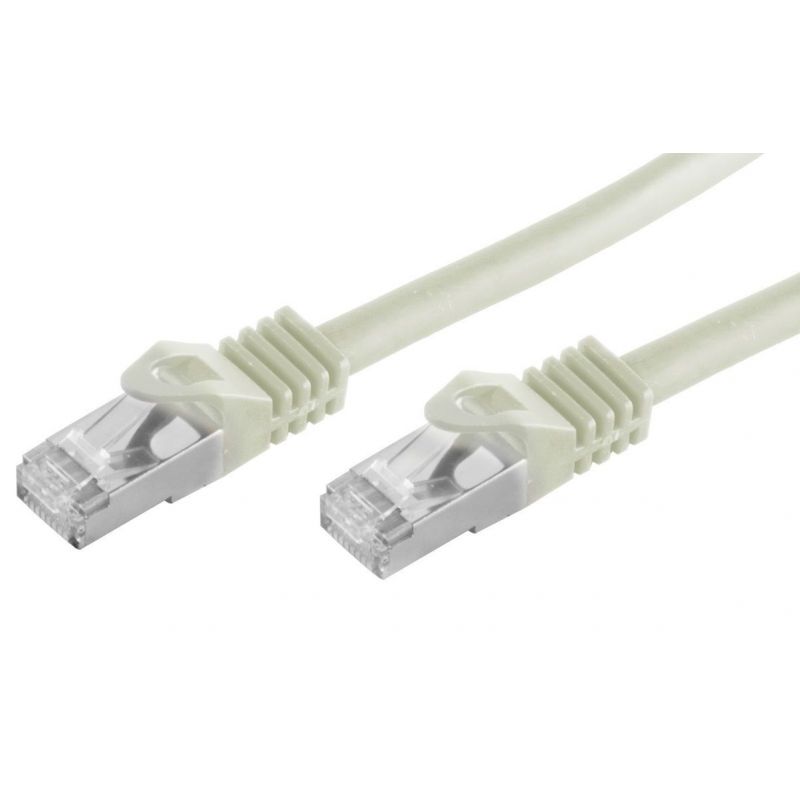 Cable de red RJ45 0.5m Cat 7 S/FTP PIMF y LSZH 600MHz Gris