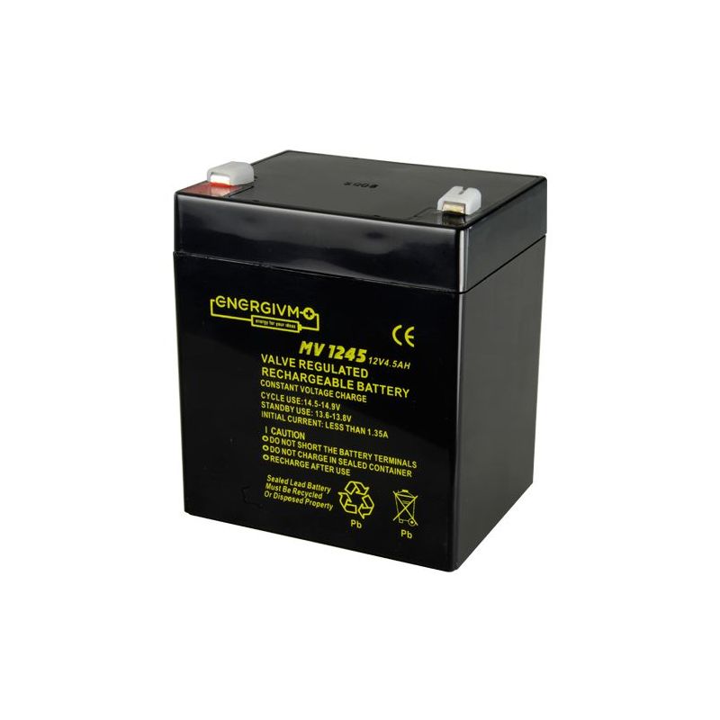 BAT1245-MV - Rechargeable battery, Lead-acid, Voltage 12 V,…