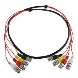 BNC4-45 - Prepared multiple cable, Male BNC to male BNC, 4…