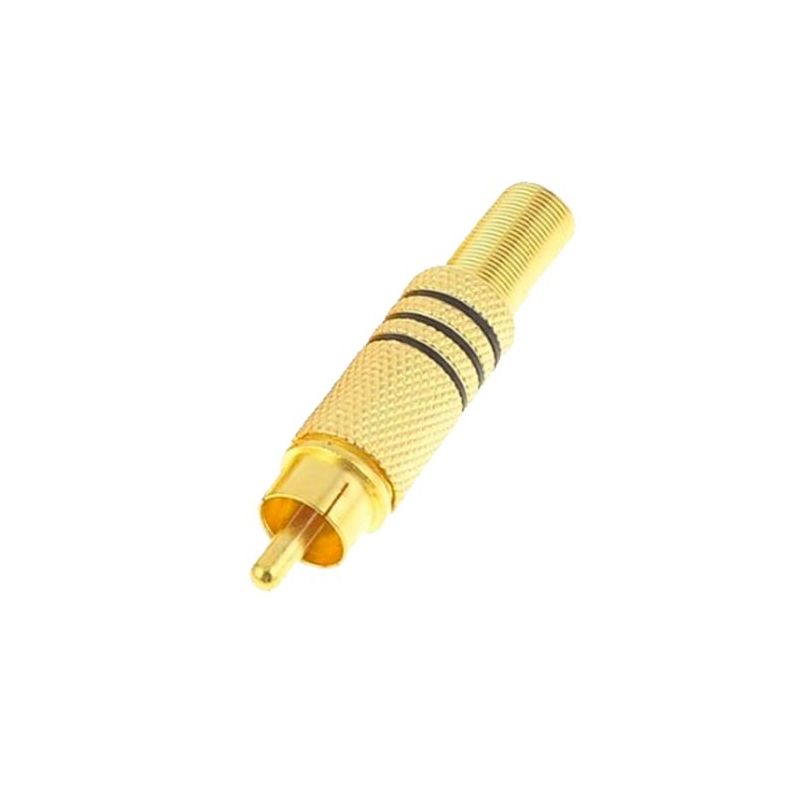 CON117 - Conector, RCA macho para soldar, Cabo paralelo áudio,…