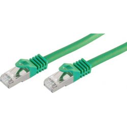 Cable de red RJ45 0.5m Cat 7 S/FTP PIMF y LSZH 600MHz Verde