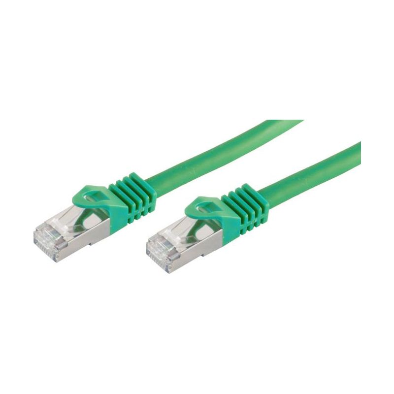 Cable de red RJ45 0.5m Cat 7 S/FTP PIMF y LSZH 600MHz Verde