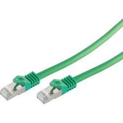 Cabo da rede RJ45 0.5m Cat 7 S/FTP PIMF LSZH 600MHz Verde