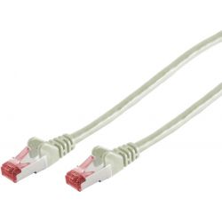 Cabo de Rede RJ45 0.5m Cat 6a S/FTP PIMF e LSZH 500MHz Cinza