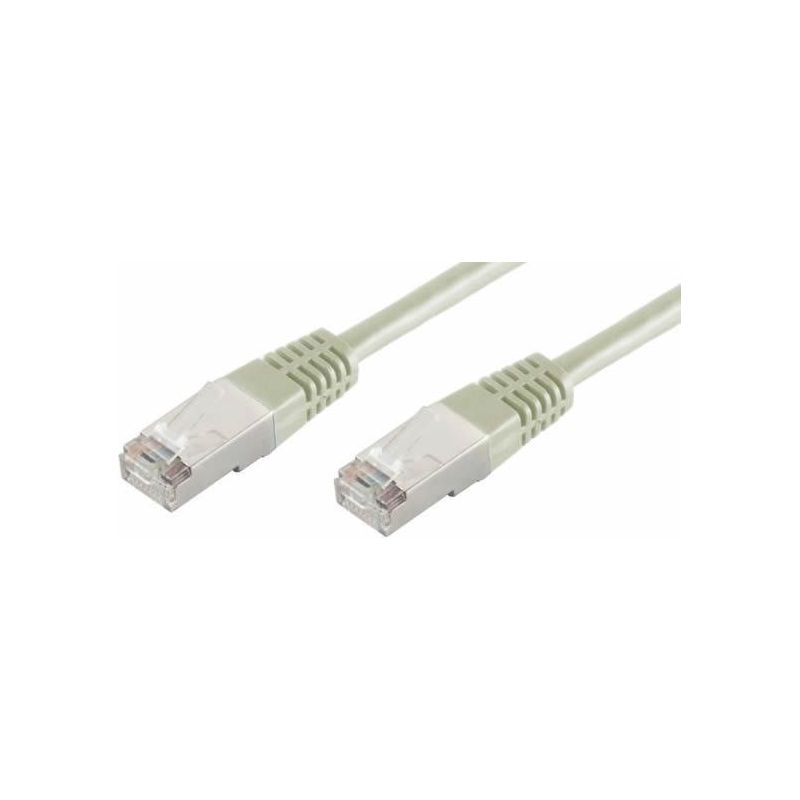 Cable de red RJ45 0.25m Cat 6 S/FTP PIMF y LSZH 250MHz Gris